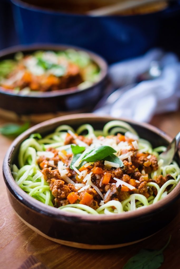Spaghetti Noodle Bolognese in a bowl